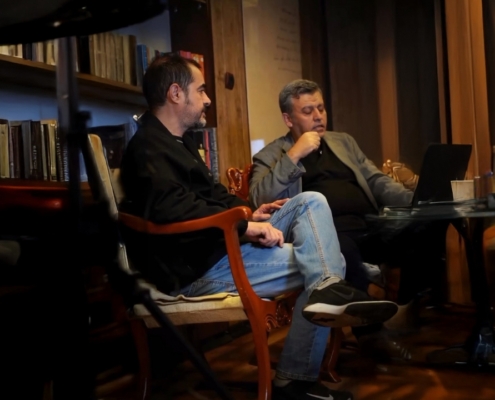 شهاب حسینی در کنار حسام فرهمند